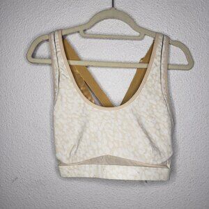 Fabletics Women's Sz 2XL Pink/Gold Cross-back Sports Bra